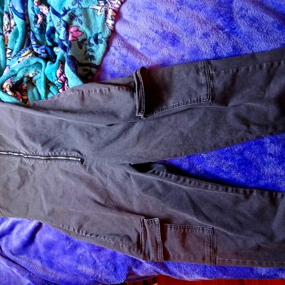 Dark Gray Cargo Pants Jumpsuit